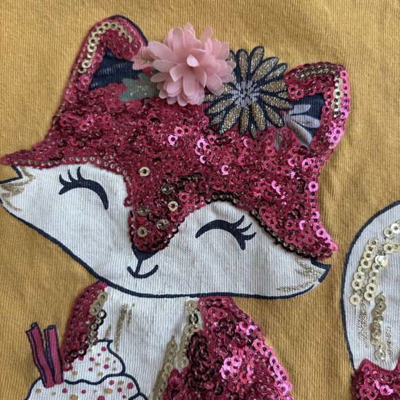 Isaac Mizrahi Girls Size XS(4) Short‎ Sleeve Shirt Cute Animals Casual Going Out - Picture 4 of 8